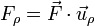 F_\rho = \vec{F}\cdot\vec{u}_\rho