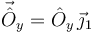 
\vec{\hat{O}}_y = \hat{O}_y\,\vec{\jmath}_1
