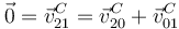 \vec{0}=\vec{v}^C_{21}=\vec{v}^C_{20}+\vec{v}^C_{01}