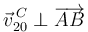 \vec{v}^{\, C}_{20}\perp \overrightarrow{AB}\,