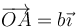 \overrightarrow{OA}=b\vec{\imath}