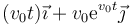 (v_0t)\vec{\imath}+v_0\mathrm{e}^{v_0t}\vec{\jmath}