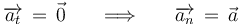 \overrightarrow{a_t}\,=\,\vec{0}\,\,\,\,\,\,\,\,\,\,\Longrightarrow\,\,\,\,\,\,\,\,\,\,\overrightarrow{a_n}\,=\,\vec{a}