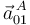 \vec{a}^{\, A}_{01}