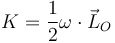 K = \frac{1}{2}\omega\cdot\vec{L}_O