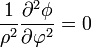 \frac{1}{\rho^2}\frac{\partial^2\phi}{\partial \varphi^2}=0