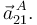 \,\vec{a}^{\, A}_{21}.\,