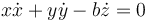 x\dot{x}+y\dot{y}-b\dot{z}=0