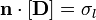 \mathbf{n}\cdot[\mathbf{D}]=\sigma_l