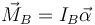 \vec{M}_B = I_B\vec{\alpha}
