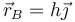 \vec{r}_B = h\vec{\jmath}