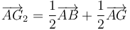 \overrightarrow{AG}_2=\frac{1}{2}\overrightarrow{AB}+\frac{1}{2}\overrightarrow{AG}