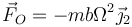 \vec{F}_O=-mb\Omega^2\vec{\jmath}_2