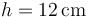 h=12\,\mathrm{cm}