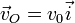 \vec{v}_O=v_0\vec{i}