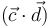 (\vec{c}\cdot\vec{d})\,