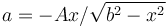 a=-Ax/\sqrt{b^2-x^2}