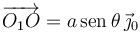  
\overrightarrow{O_1O}  = a\,\mathrm{sen}\,\theta\,\vec{\jmath}_0
