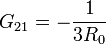 G_{21}=-\frac{1}{3R_0}