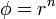 \phi =r^n\,