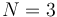 N= 3\,
