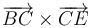 \,\overrightarrow{BC}\times\overrightarrow{CE}\,