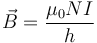 \vec{B}=\frac{\mu_0 N I}{h}