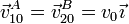\vec{v}^A_{10}=\vec{v}^B_{20}=v_0\vec{\imath}