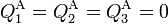 Q_1^\mathrm{A}=Q_2^\mathrm{A}=Q_3^\mathrm{A}=0