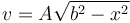 v=A\sqrt{b^2-x^2}