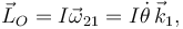 
\vec{L}_O = I\vec{\omega}_{21} = I\dot{\theta}\,\vec{k}_1,
