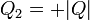 Q_2 = +|Q|\,