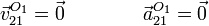 \vec{v}_{21}^{O_1}=\vec{0}\qquad\qquad\vec{a}_{21}^{O_1}=\vec{0}