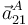 \vec{a}^{A}_{21}\,