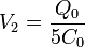 V_2 = \frac{Q_0}{5C_0}
