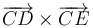 \,\overrightarrow{CD}\times\overrightarrow{CE}\,
