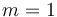 m=1\,