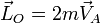 \vec{L}_O=2m\vec{V}_A\,
