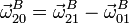 \vec{\omega}^B_{20}=\vec{\omega}^B_{21}-\vec{\omega}^B_{01}