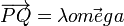\overrightarrow{PQ}=\lambda\vec{omega}