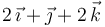 2\,\vec{\imath}+\vec{\jmath}+2\,\vec{k}