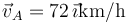 \vec{v}_A=72\,\vec{\imath} \mathrm{km/h}\,