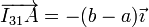 \overrightarrow{I_{31}A}=-(b-a)\vec{\imath}