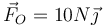 \vec{F}_O=10N\vec{\jmath}