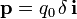 \mathbf{p}=q_0\!\ \delta \!\ \mathbf{i}