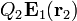 Q_2\mathbf{E}_1(\mathbf{r}_2)