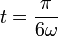 t = \frac{\pi}{6\omega}