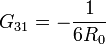 G_{31}=-\frac{1}{6R_0}