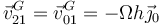 \vec{v}^G_{21}=\vec{v}^G_{01}=-\Omega h\vec{\jmath}_0