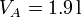 V_A = 1.9\,\mathrm{l}